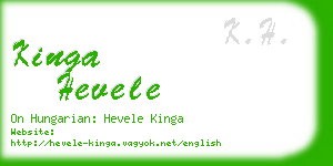 kinga hevele business card